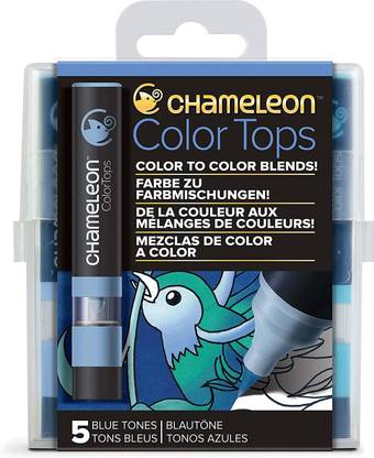 Chameleon Color Tops - 5 Pack Blue Tones