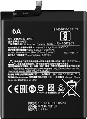 New Device Mobile Battery For  XIAOMI Redmi 6A BN37 3000mAh