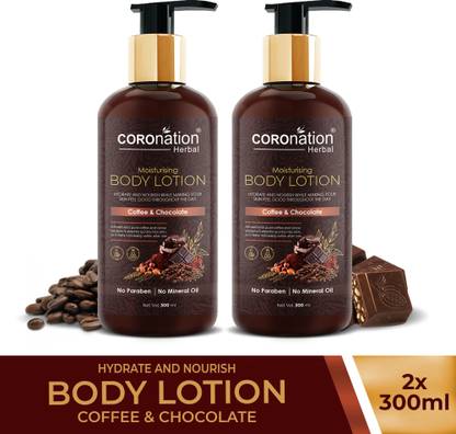 COROnation Herbal Coffee & Chocolate Moisturising Body Lotion - Pack of 2