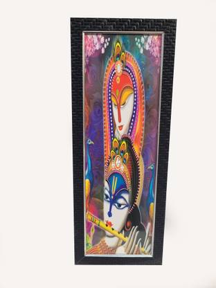 ranjana framing house RADHA KRISHNA PHOTO FRAME Digital Reprint 18 inch x 6 inch Painting