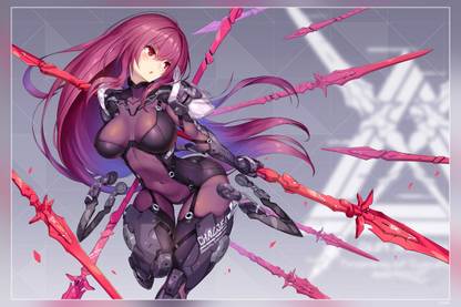 Fate Grand Order Scathach Fate Grand Order Armor Weapon Matte Finish Poster Paper Print