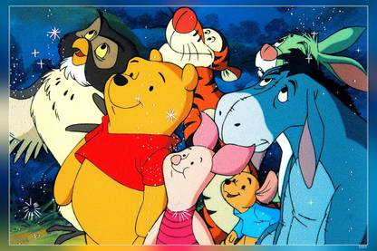 Disney Christopher Robin All Characters Winnie The Pooh X Matte Finish Poster Paper Print