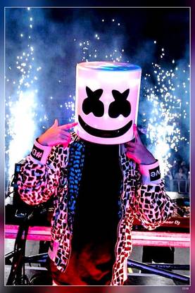 Marshmello Christopher Comstock An American Electronic Music Producer And Dj Matte Finish Poster Paper Print