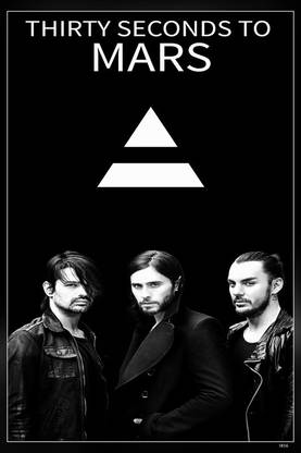Thirty Seconds To Mars 30 Seconds To Mars Rock Band Jared Leto Shannon Leto Tomo Milicevic Matte Finish Poster Paper Print