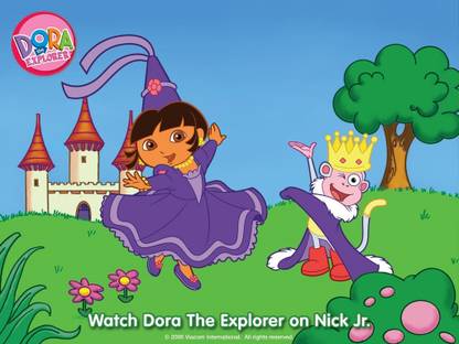 Dora The Explorer Poster Multicolor Photo Paper Print 12 inch X 18 inch Photographic Paper