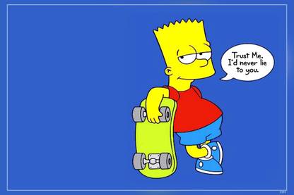 The Simpsons An American Animated Sitcom Homer Simpson Marge Bart Lisa Matte Finish Poster Paper Print