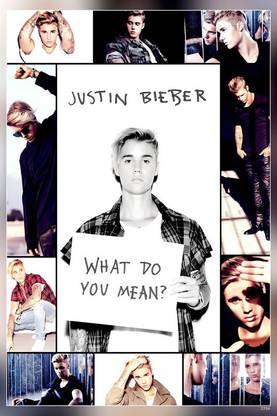 Justin Bieber Singer Songwriter What Do You Mean Collage Matte Finish Poster Paper Print