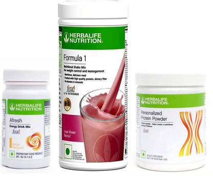 Herbalife Nutrition FORMULA1 ROSE KHEER & AFRESH GINGER & PERSONALIZED PROTIEN POWDER 200 GRAM Plant-Based Protein