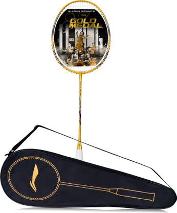 LI-NING Super Series Gold Medal Strung Badminton Racket Gold Strung Badminton Racquet