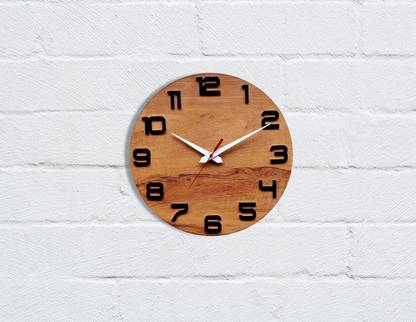 Stalory Wooden Wall Clock (black Font)