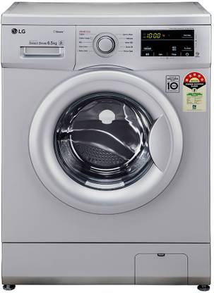 LG 6.5 kg Fully Automatic Front Load Washing Machine with In-built Heater Silver