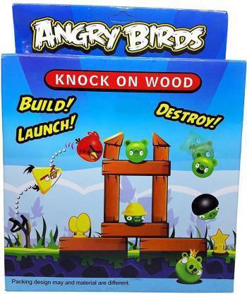 The Simplifiers Angry Bird Knock on wood Build, Launch and Destroy Board Game