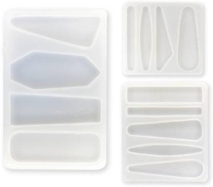 URBAN BOX Resin Molds DIY Hair Pin Casting Mold Set Kit Set of 3/13 Different Shape