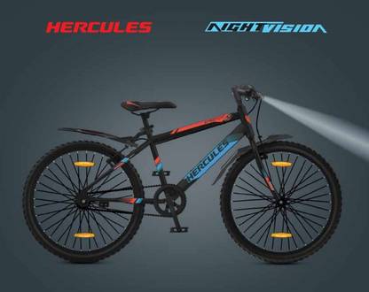 HERCULES STREETCAT PRO NIGHT VISION |LIGHT INTEGRATED IN HANDLE BAR| 26 T (inch) Mountain Cycle