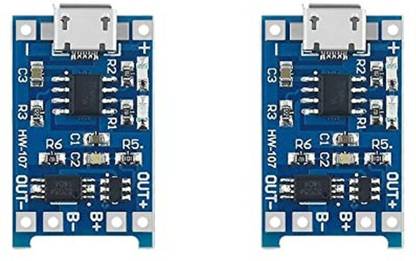ERHIndia (Pack of 2) Battery Charging Module With Protection Dual Functions TP4056 Electronic Components Electronic Hobby Kit
