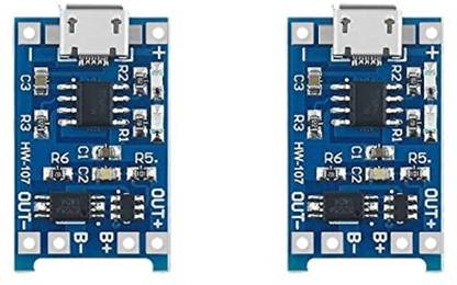 ERHIndia (Pack of 2) Micro USB 5V 1A 18650 Lithium Battery Charging Board Charger Module Alternative Energy Electronic Hobby Kit
