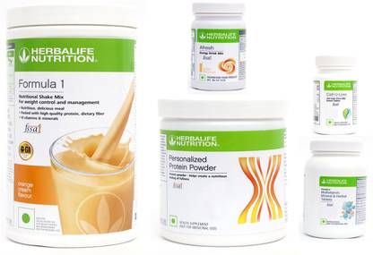Herbalife Nutrition ORANGE-500 + protein powder-200+GINGER-50 + multivitamin -90+cell u loss -90 Nutrition Drink