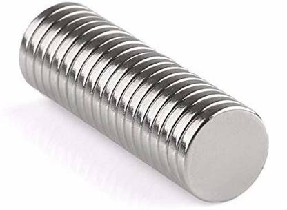 Nimida Chrome Finish Disc Shape Magnet | 10mm x 1.5mm | Multipurpose use| Pack of 100 Multipurpose Office Magnets Pack of 100