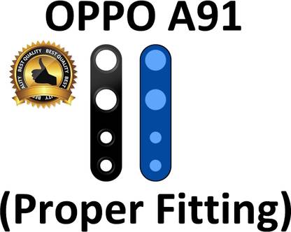 Furious3D Back Rear Original Camera Lens with Adhesive Stickers Replacementfor OPPO A91 Camera Lens Glass