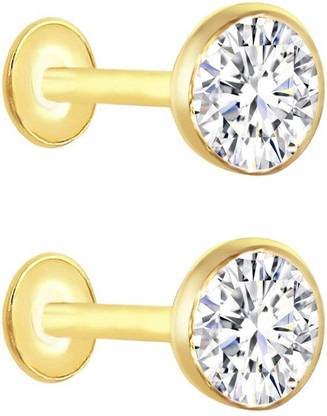 Paridhi Cubic Zirconia Gold-plated Plated Brass Nose Stud Set