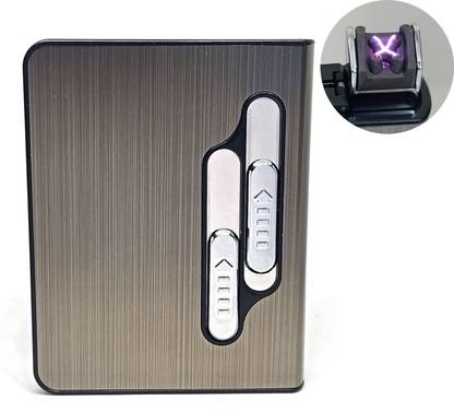 FITUP LUXURY USB Cigarette Case Box Lighter for Smoking Windproof Pocket Lighter