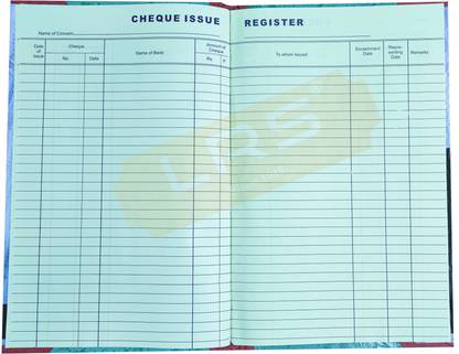 LRS Cheque Issue Register 38 Pages Long - 30 Entries Per Page 1-Part Cheque Record Register