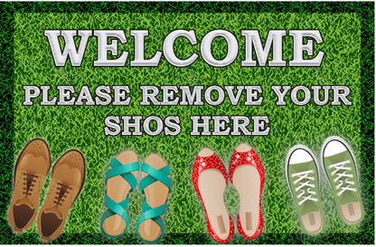 surmul 45.72 cm New Best Home Poster Welcome Please Remove Your Shos Here Self Adhesive Sticker