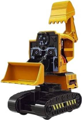 SR Toys 2 in 1 Transformer stunt robot truck for kids (Yellow)