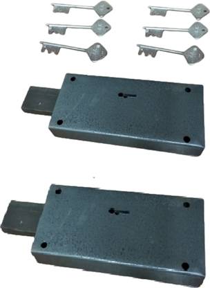 Q1 Beads 2 Pcs Side Shutter Lock 2 Turn with 3 Keys Including 1 Master Key (3 Keys Each ) Interior Window Shutter