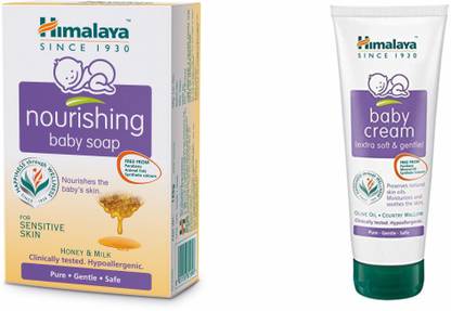 HIMALAYA BABY COMBO| Nourshing Soap 125g, Baby Cream 200g