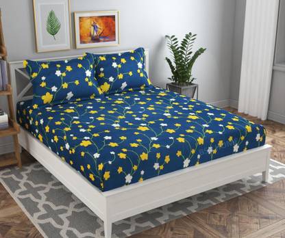 VAS COLLECTIONS 160 TC Cotton Double Printed Flat Bedsheet