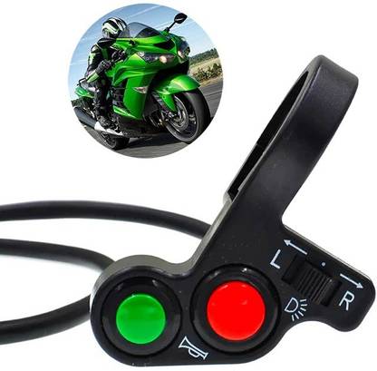 AXWee Universal Motorcycle/Bike 3 Way Switch Button On/Off Switch Handle Bar Grip For Universal For Bike Universal For Bike
