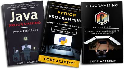 Programming Books Bundle with Project | Python Programming | C Programming | Java Programming (Set of 3 Books)