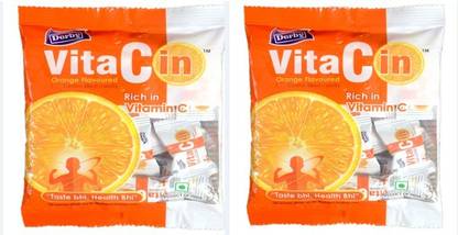 Derby Combo Vitacin Toffee Poly Pouch / Suitable for Men, Women and Children Orange Candy