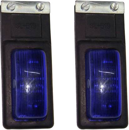 Allpartssource Side Mud Flap Marker Lamp with Bulb Set for Commercial Vehicles (12 Volts, Blue) Car Dash Indicator Lamp