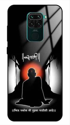 NDCOM Back Cover for Redmi Note 9 Shree Swami Samarth Printed Glass Case