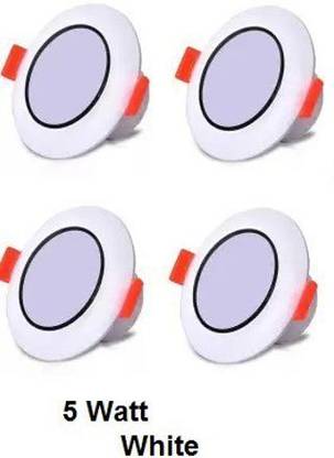Dhija 5 Watt Deep Junction Box LED Down Light / Ceiling Light 4 Pcs Recessed Ceiling Light Ceiling Lamp