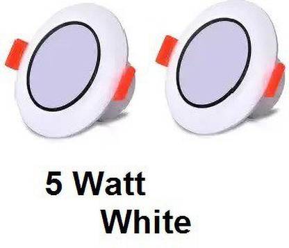Dhija 5 Watt Deep Junction Box LED Down Light / Ceiling Light 2 Pcs Recessed Ceiling Lamp