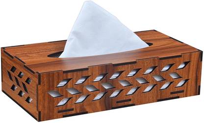 RL ENTERPRISE 1 Compartments WOOD TISSUE BOX