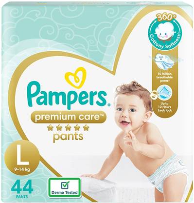 Pampers Premium Care Pants, Large size baby diapers (LG), 44 Count - L
