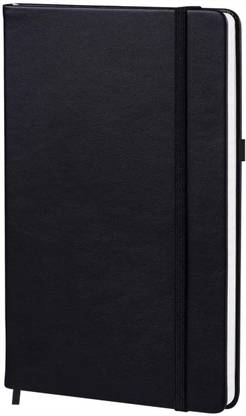 ESCAPER Black Hard Bound Diary A5 Size (200 Pages - PU Leather Cover)| Notebook Ruled A5 A5 Diary Ruled 200 Pages