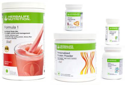 Herbalife Nutrition STRAWBERRY-500 + protein powder-200+ELACHI-50 + multivitamin 90+cell u loss 90 Nutrition Drink