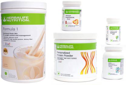 Herbalife Nutrition Formula1Shake VANILLA+ proteinpowder +AFRESH CINNAMON + multivitamin+cell u loss Nutrition Drink