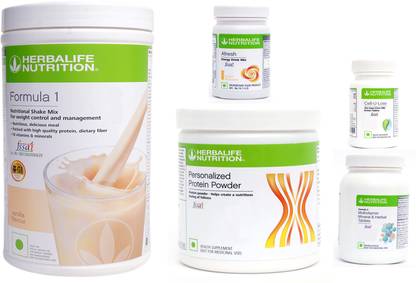 Herbalife Nutrition VANILLA-500 + protein powder-200+GINGER-50 + multivitamin 90+cell u loss 90 Nutrition Drink
