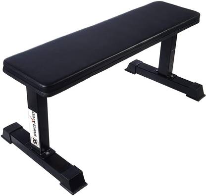 SX FITNESS Flat Gym Bench for Workout Multipurpose Exercise 180 kg Capacity Weight Flat Fitness Bench