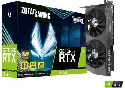 ZOTAC RTX 3050 Twin Edge GDDR6 8 GB NVIDIA Chipset 128 bit 1777 MHz Graphics Card