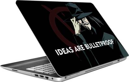 इम्बुए Ideas Are Bulletproof_Laptop Skin Decal 15.6 X 10.3 inch, Digital Quality डिजिटल विनाइल लैपटॉप डीकैल 15.6