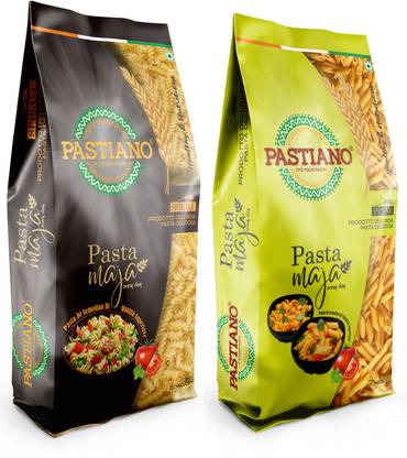 PASTIANO MAJA FUSILLI AND PENNE PASTA- 500 GMS EACH- (PACK OF 2)- Fusilli, Penne Pasta