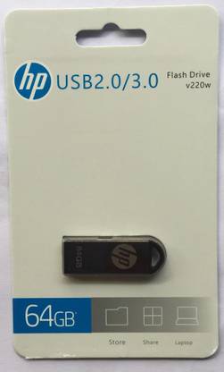 HP V220W 64 GB OTG Drive Compatible with Desktop Computer, Audio Player, Laptop, Mobile, Tablet, Television, Netbook USB 2.0 Metal Case
