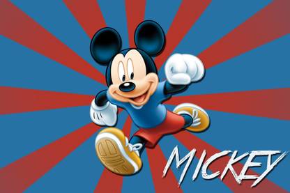 Mickey Mouse Most Famous Cartoon Matte Finish Poster Paper Print